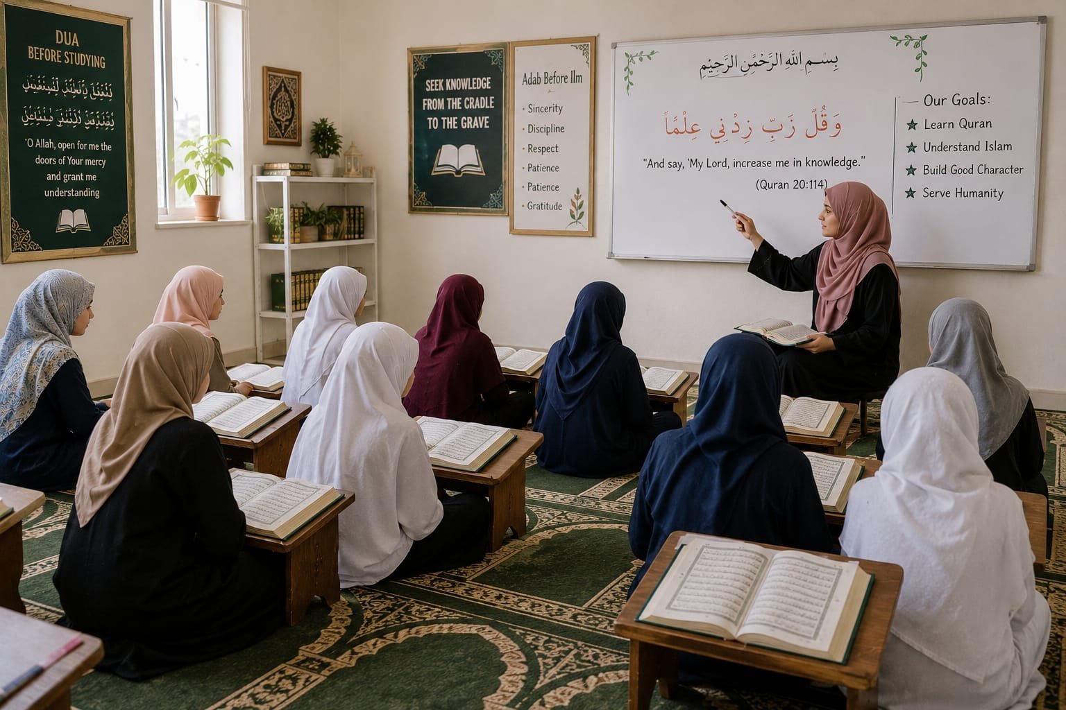 A lesson underway